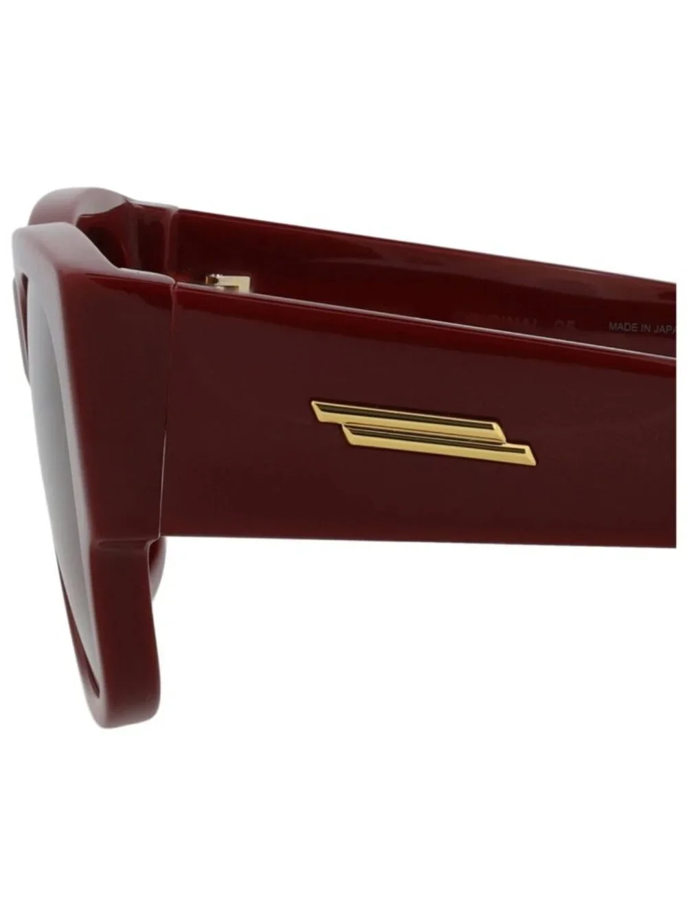 New Bottega Veneta Women's Sunglasses Square Rectangle Acetate Frame Burgundy Ey